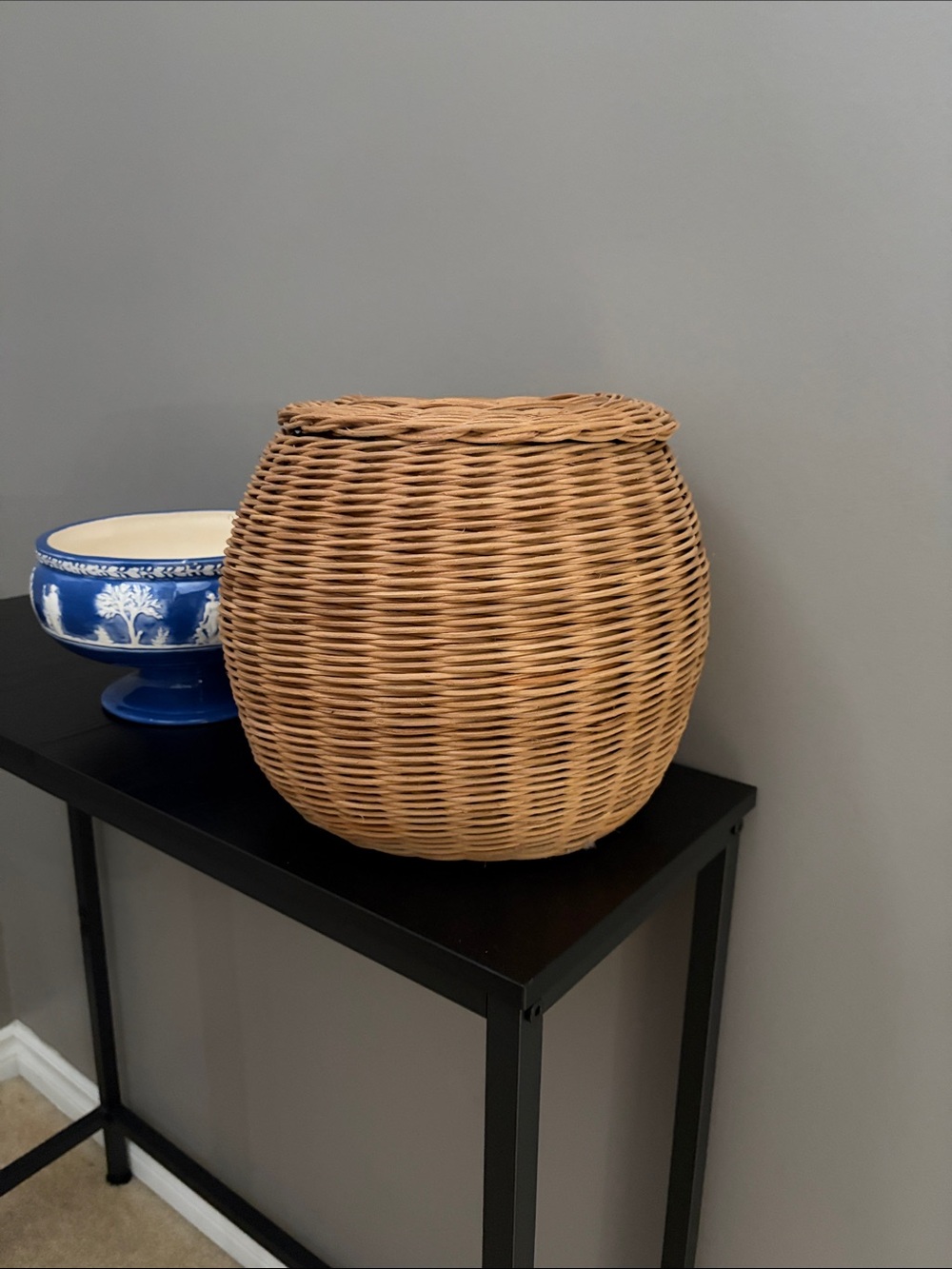 Woven Storage Basket with Lid